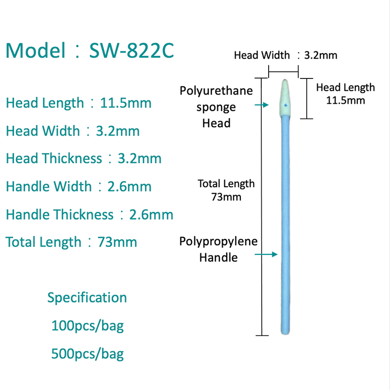 Sw-822c Foam Tip Cleaning Hisks